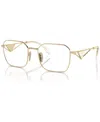 Prada Women's Irregular Eyeglasses, Pr 52zv55-o In Pale Gold