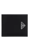 Prada Black Fabric And Leather Wallet