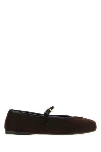 Prada Women's Fabric Ballerina Flats With Rubber Sole In Multi