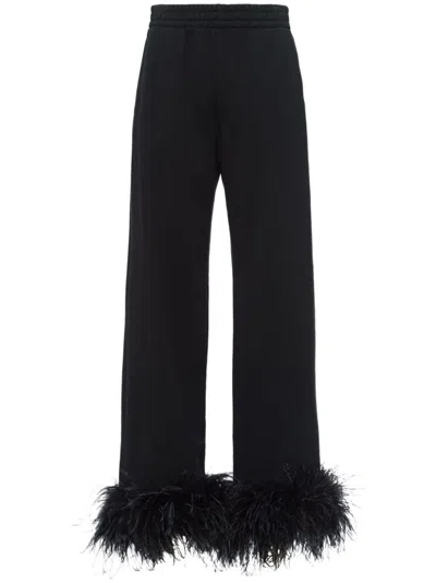 PRADA PRADA WOMEN FEATHERED SWEATPANTS