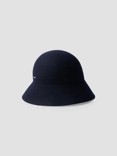 Prada Women's Felt Hat In Blue