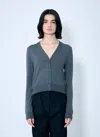 Prada Women Fine Wool Cardigan In Gray