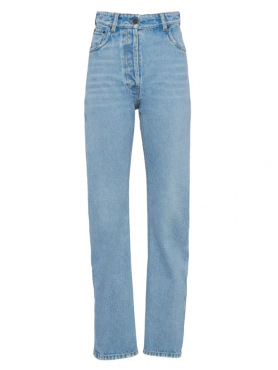 Prada Women's Five-pocket Denim Jeans In Blue