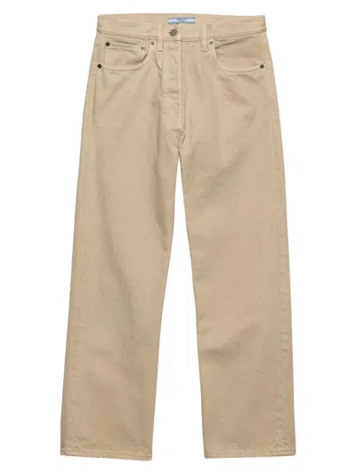 Prada Women's Five-pocket Denim Jeans In Brown