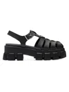 Prada Monolith Foam Rubber Sandals In Black