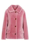 Prada Single-breasted Shearling Jacket