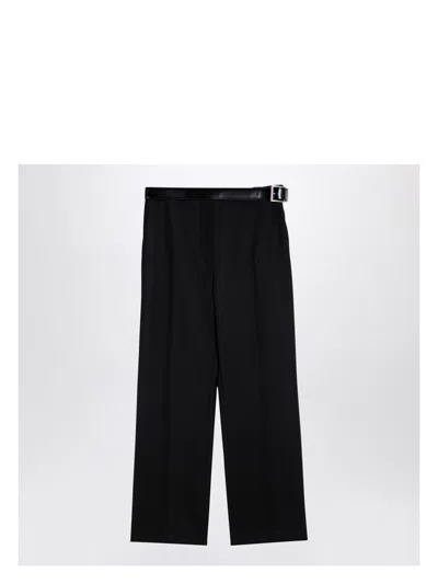 PRADA WOMEN'S GABARDINE TROUSERS WITH BELT