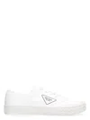 Prada White Gabardine Wheel Sneakers In White