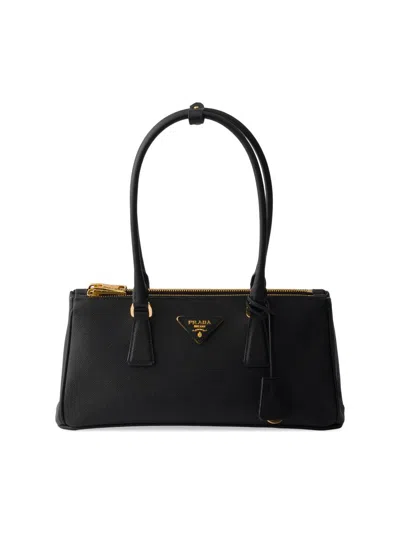 Prada Galleria Medium Saffiano Leather Bag In Black