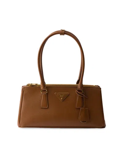 Prada Galleria Medium Saffiano Leather Bag In Brown