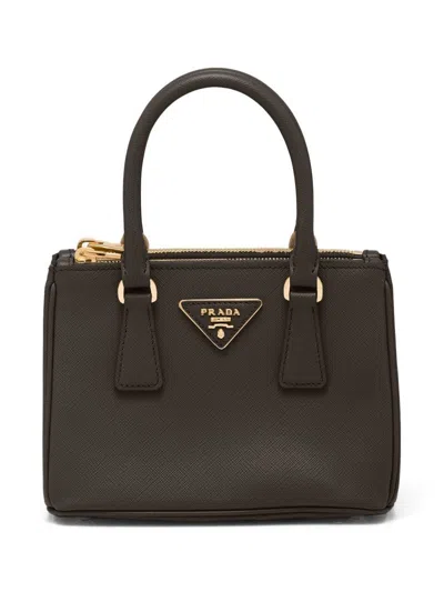 Prada Women Galleria Saffiano Leather Mini Bag In Black
