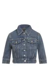 Prada Cropped Denim Jacket With Vintage Appeal And Fit