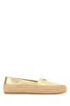Prada Metallic Finish Espadrilles Sole Espadrille