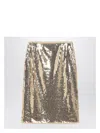 Prada Embroidered And Sequined Skirt In Metal