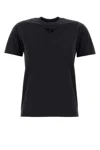 Prada T-shirt Aus Jersey Mit Gesticktem Triangolo In Grey