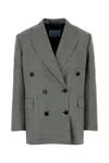 Prada Wool Blazer With Notch Lapels And Structured Shoulders