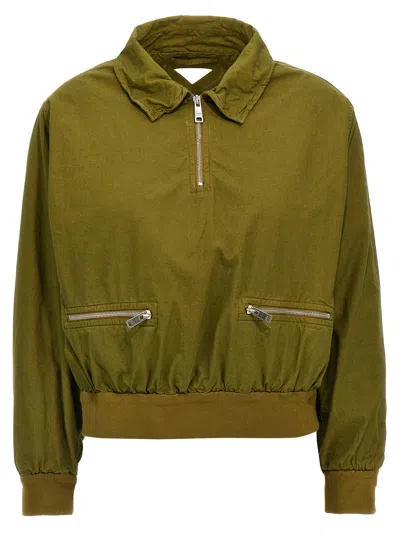 Prada Women Half Zip Jacket In Green