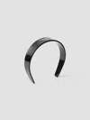 Prada Headband With Triangle Logo In Black