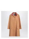 Prada Honey-coloured Trench Coat In Cotton