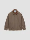 Prada Long-sleeved Casual Jacket In Brown