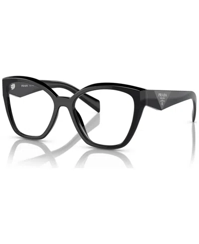 Prada Women's Irregular Eyeglasses, Pr 20zv 54 In Black