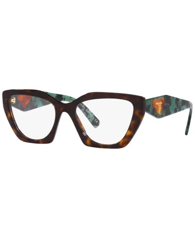 Prada Women's Irregular Eyeglasses, Pr09yv54-o In Tortoise