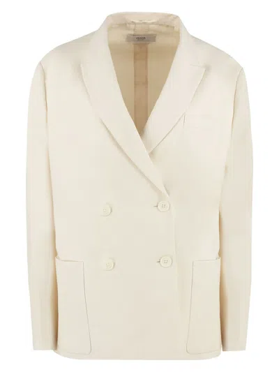 PRADA WOMEN'S IVORY COTTON BLAZER