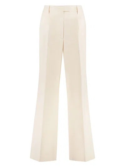 PRADA WOMEN'S IVORY COTTON WIDE-LEG PANT