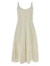 Prada Lace Overlay A-line Silhouette Midi Dress