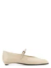 Prada Leather Ballerinas With Patent Finish And Round Toe