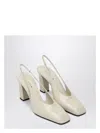Prada 85 Patent Leather Slingback Pumps