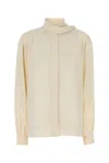 Prada Camicia In Seta Avorio  Donna In White