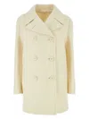 Prada Ivory Wool Blend Coat