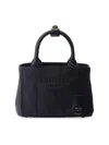 Prada Women's Jardinière Cotton Canvas Mini Top Handle Bag In Blue