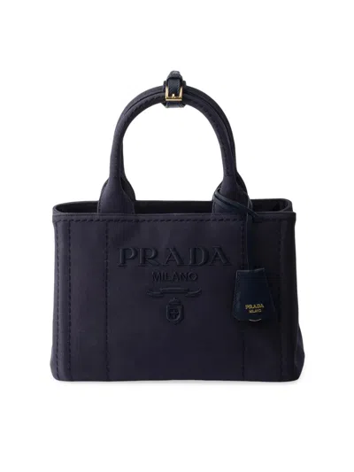 Prada Women's Jardinière Small Cotton Canvas Top Handle Bag In Orange