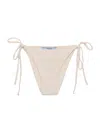 Prada Jersey Bikini Bottom With Rhinestones In Neutral