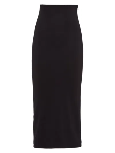 Prada Stretch Jersey Pencil Skirt In Nero