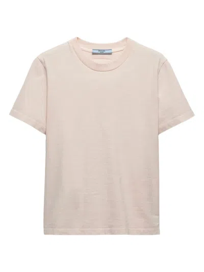 Prada Women's Jersey T-shirt In Pink