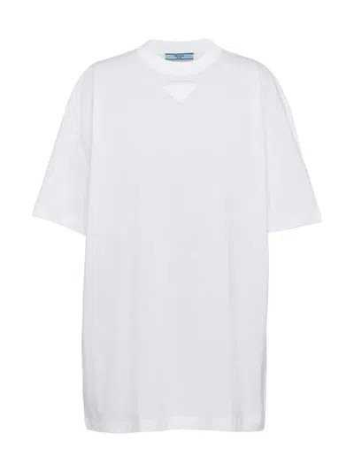 Prada Women's Jersey T-shirt In White