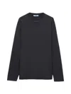 Prada Charcoal Cotton Oversize T-shirt In Black