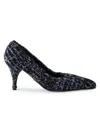 Prada Women's Knit Pumps In Blue