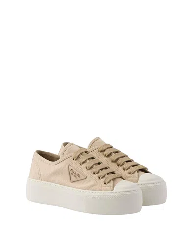 Prada Laced Fabric Sneakers In Kordel