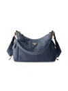 Prada Women's Large Explore Nappa Leather Shoulder Bag In Blue