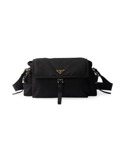 Prada Women's Large Explore Re-nylon Shoulder Bag In Black