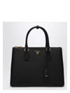 Prada Large Galleria Saffiano Leather Top Handle Bag In Black