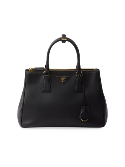 Prada Women's Large Galleria Leather Bag In Black