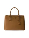 Prada Womens Brown Galleria Large Saffiano-leather Tote Bag