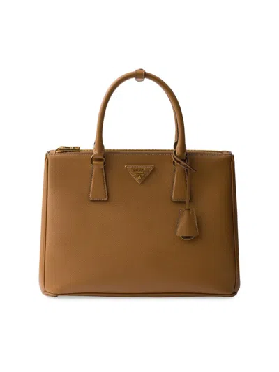 Prada Womens Brown Galleria Large Saffiano-leather Tote Bag