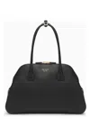 Prada Women's Large Leather Shopping Bag In Black
