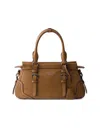 Prada Large Leather Tote Bag In Brown